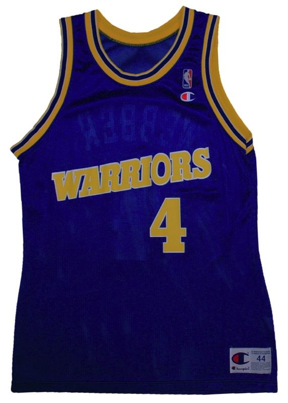chris webber warriors vintage original nba jersey 44