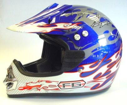 CHILDS FIBREGLASS MOTOCROSS MOTO X MOTORBIKE MOTORCYCLE HELMET KIDS