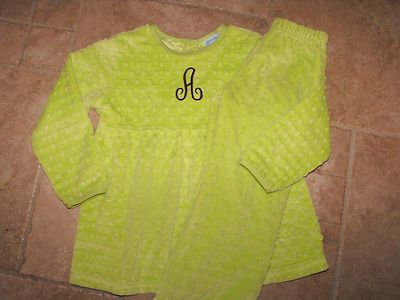 Chez Ami Minky Dot Set   Size 5 6x   Monogrammed A   EUC