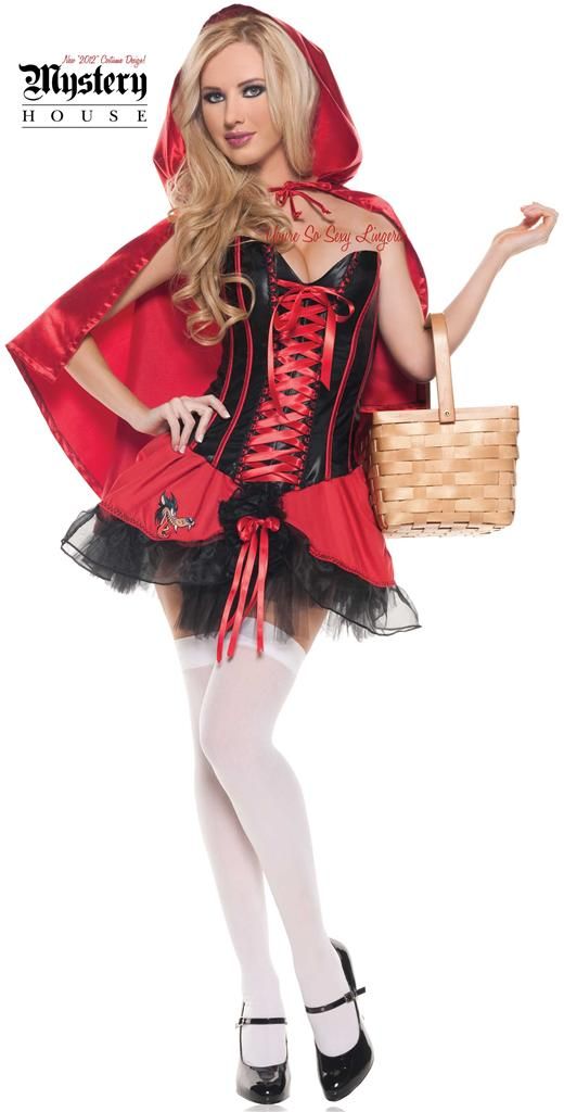 Sexy Red Riding Hood 2012 Authentic Mystery House Costume 3 Piece 