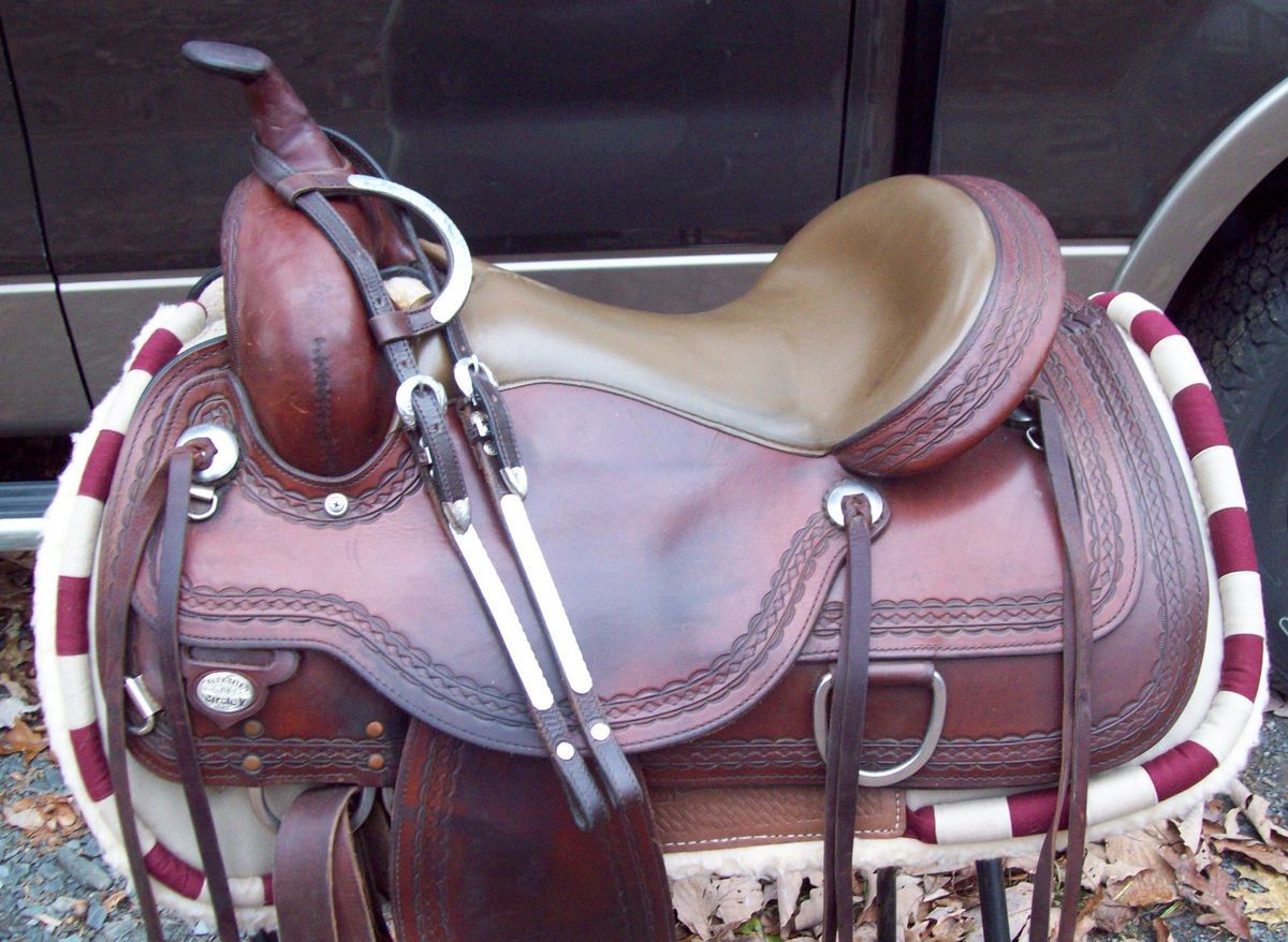 NICE 16 CIRCLE Y FLEX LITE WESTERN SADDLE PLEASURE,SHOW+ HEADSTALL