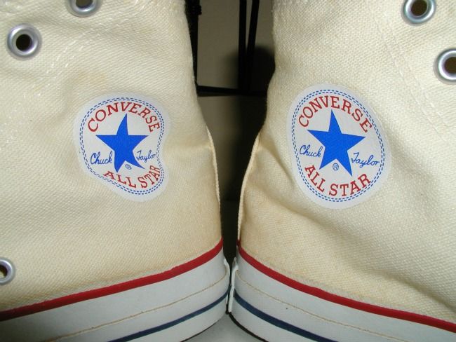 Vtg Deadstock Chuck Taylor Converse White Canvas Allstar Basketball