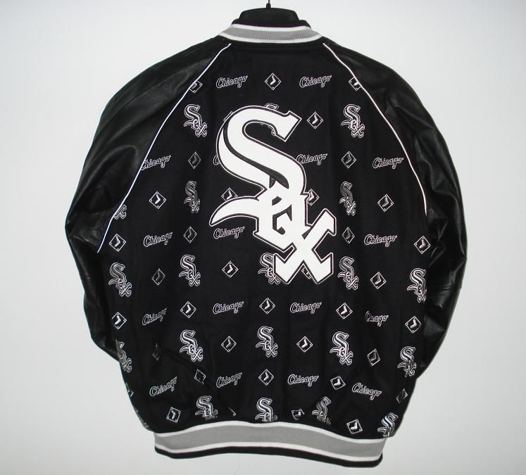 MLB Chicago White Sox Wool Leather Reversible Jacket XL