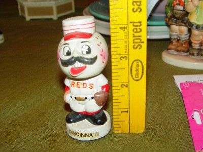 60s RARE Cincinnati Reds Redlegs Mini Bobblehead Nodder Excellent w