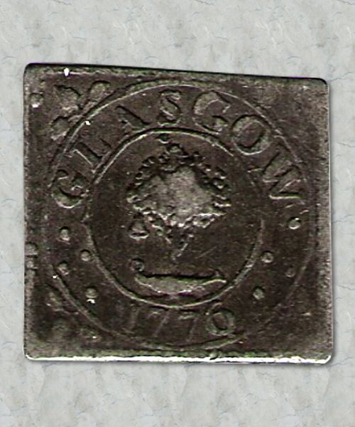  1776 Good Grade Glasgow Church Token Silver Colonial Piece