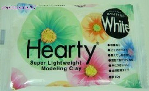 Hearty Air Dry Modeling Japan Soft Paper Clay Super Light Weight White