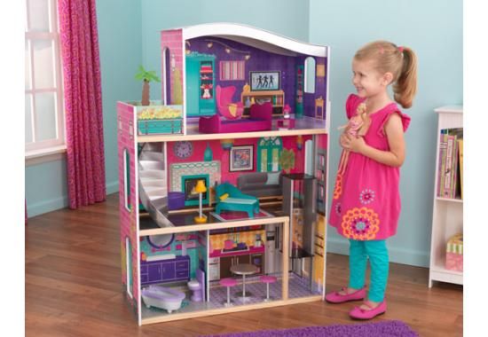 New KidKraft 11 PC Furniture City Lights Dollhouse for 12 Fashion