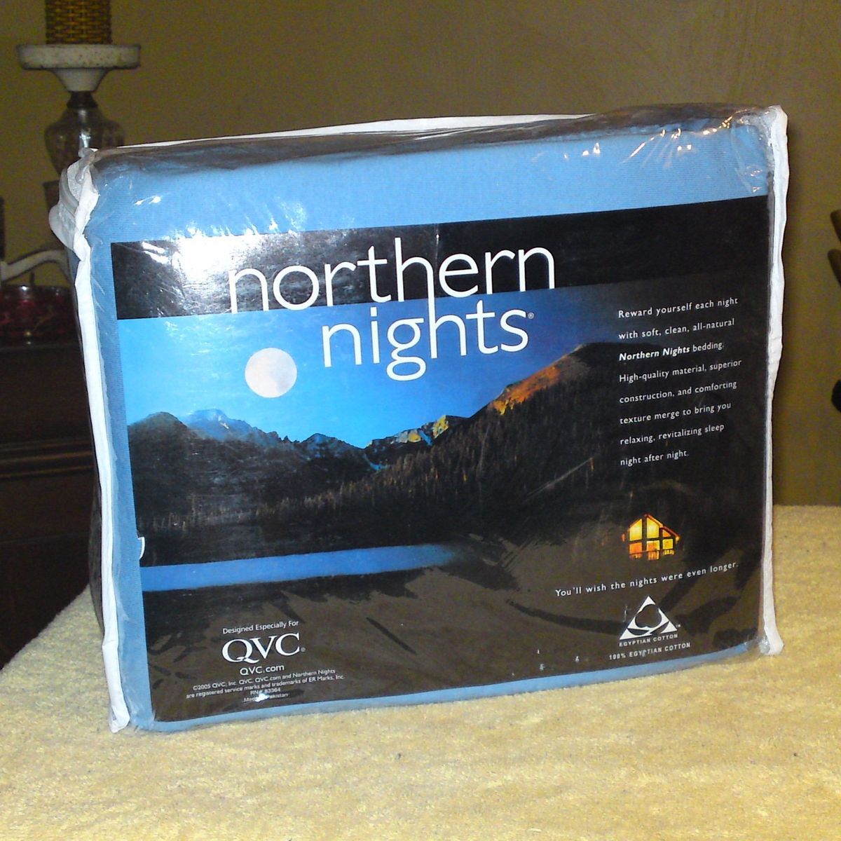 NORTHERN NIGHTS MEDIUM BLUE TWIN XL SHEET SET NEW