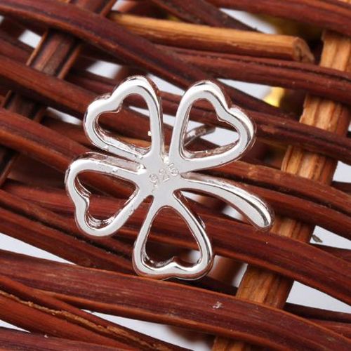 Gorgeous Lucky Clover Style Four Leaf Stud Earrings Sterling Silver