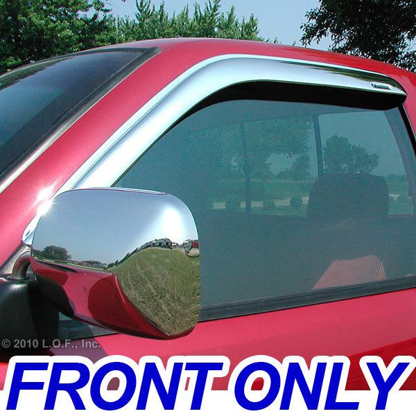 Vent Visors Window Chrome 02 08 Dodge RAM Std Cab Front