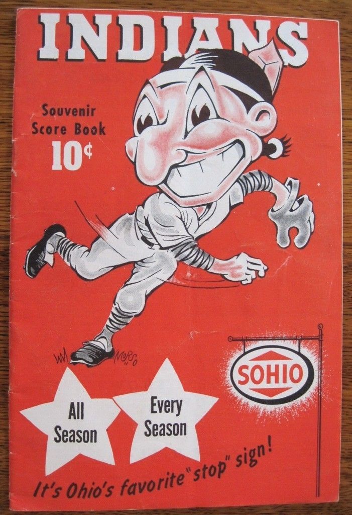 1947 CLEVELAND INDIANS NEW YORK YANKEES SCORECARD PROGRAM DIMAGGIO