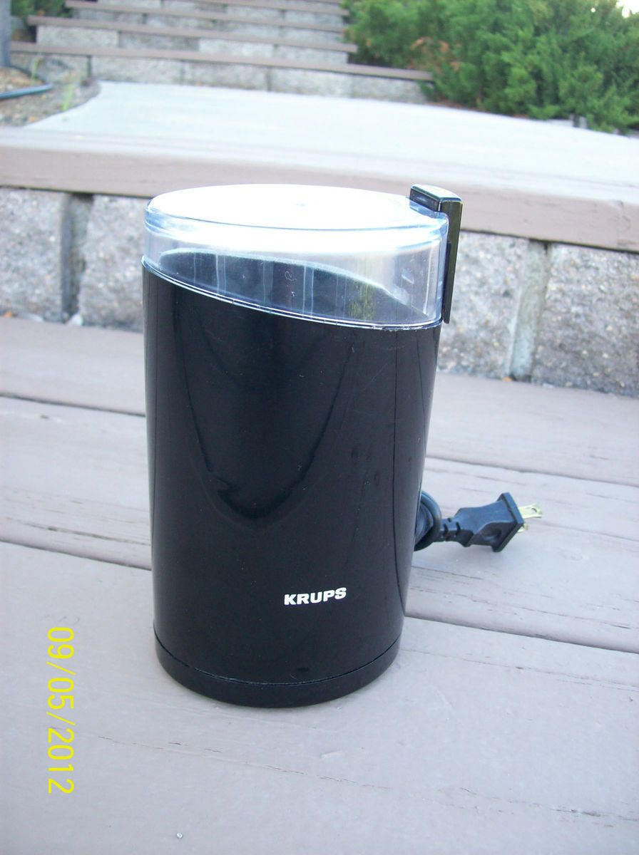 Krups Model 203B Coffee Bean Grinder Very Good Clean Black