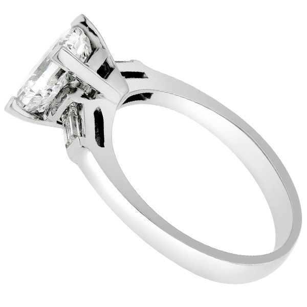 80 TCW 14k White Gold Vintage Style Radiant Cut Diamond Rings