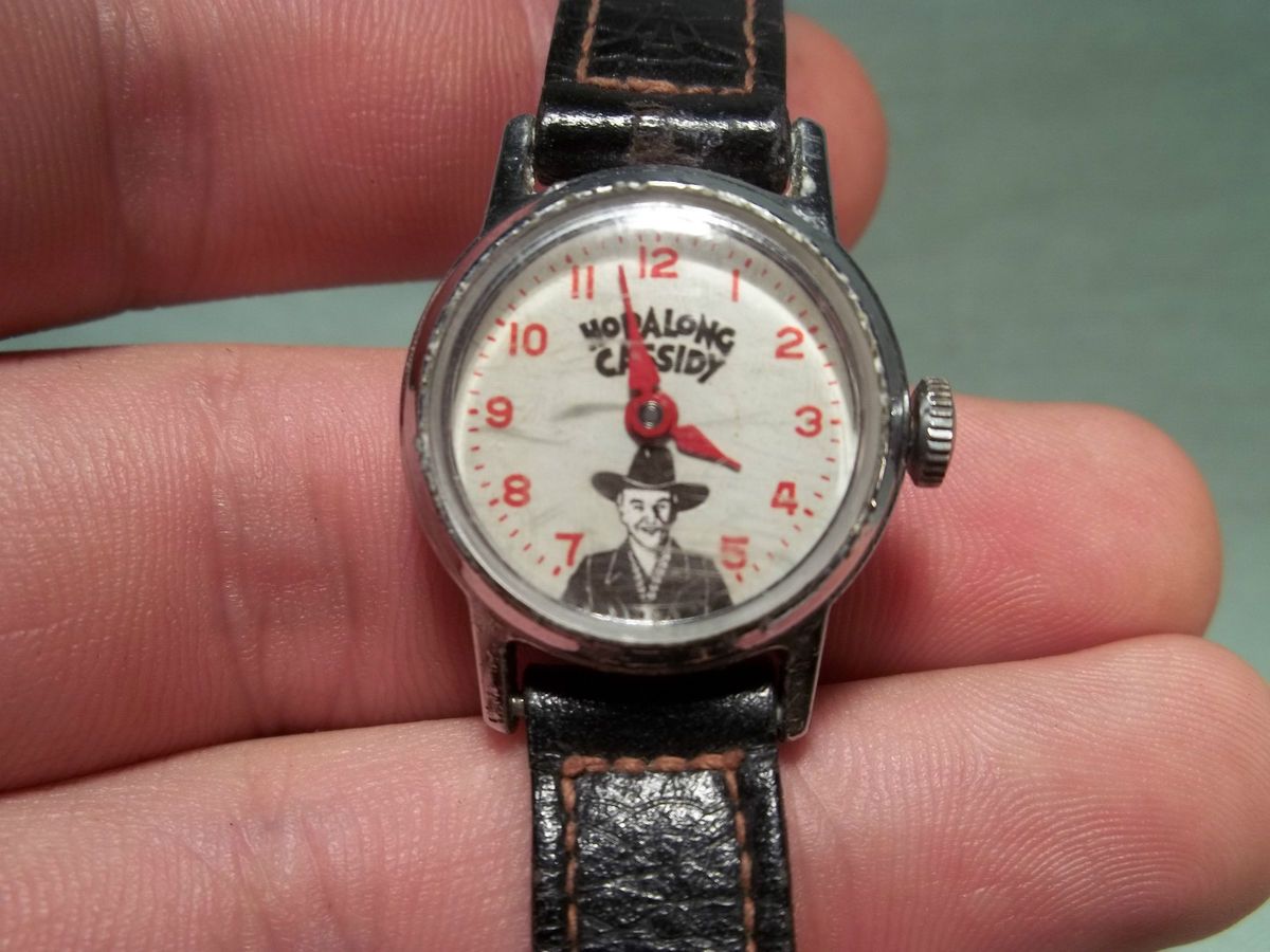 ORIGINAL VINTAGE HOPALONG CASSIDY WRIST WATCH GREAT CONDITION WORKS