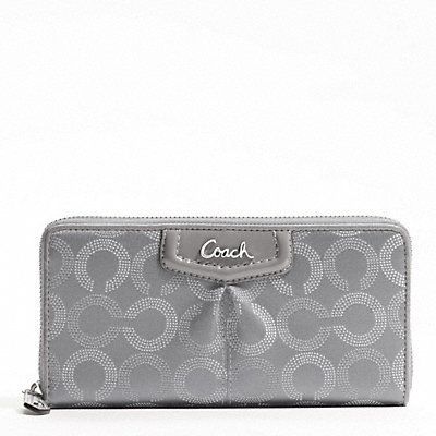 COACH WALLET ASHLEY DOTTED OP ART ZIP AROUND ORIGINAL PRICE 228 00 NEW