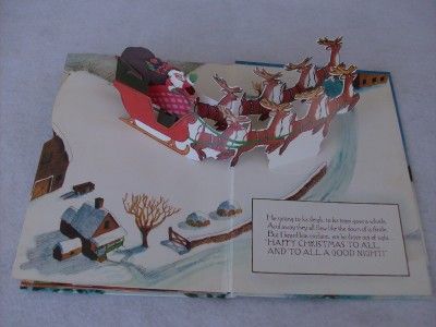  Before Christmas Hallmark Pop Up Book RARE Clement Clarke Moore