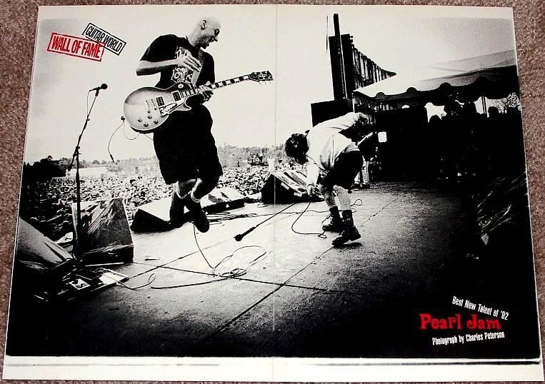 Pearl Jam Eddie Vedder Live on Stage 92 Tribute Poster