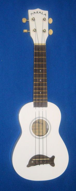 Kala Makala Dolphin Bridge Ukulele Outfit Pearl White