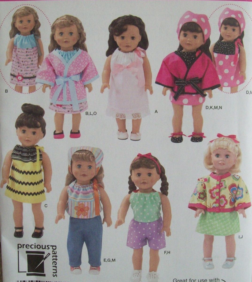   2302 Pattern for 18 Doll Clothes Fits American Girl Dolls Uncut BNIP