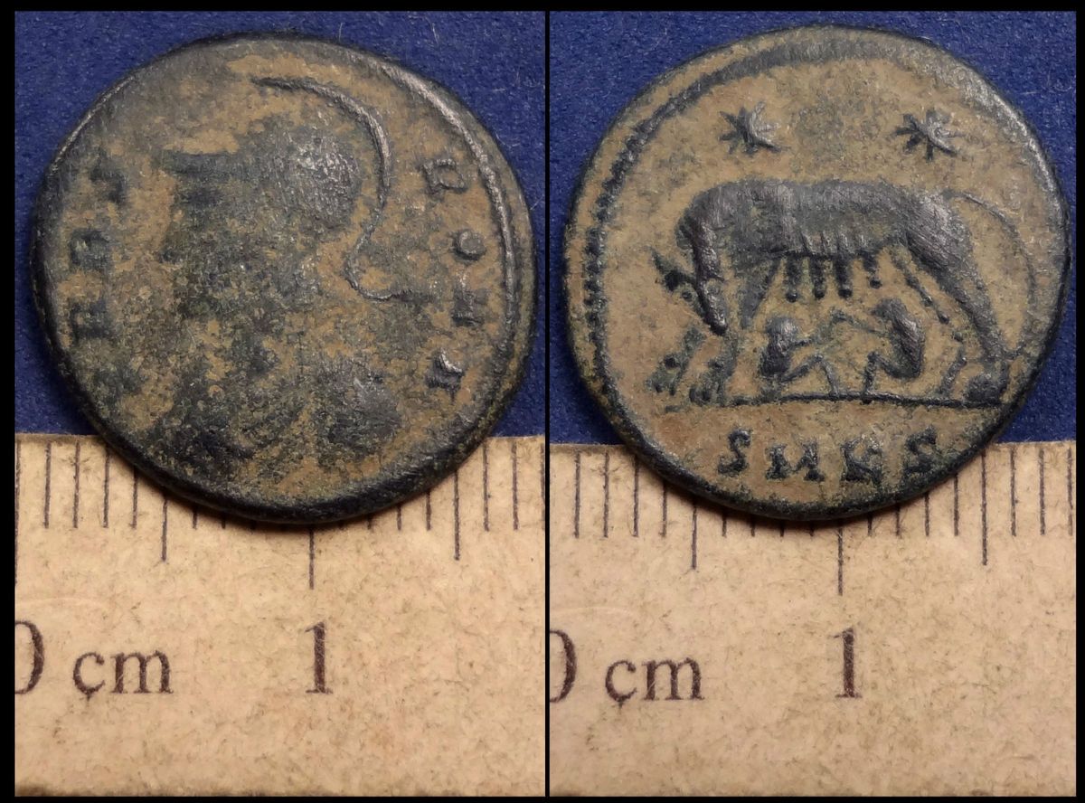 Constantine I The Great Era Urbs Roma City Commemorative AE3—Sandy