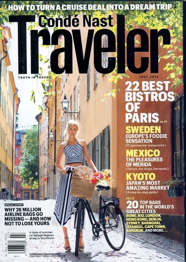 Conde Nast Traveler July 2012 22 Best Bistros of Paris Sweden Mexico