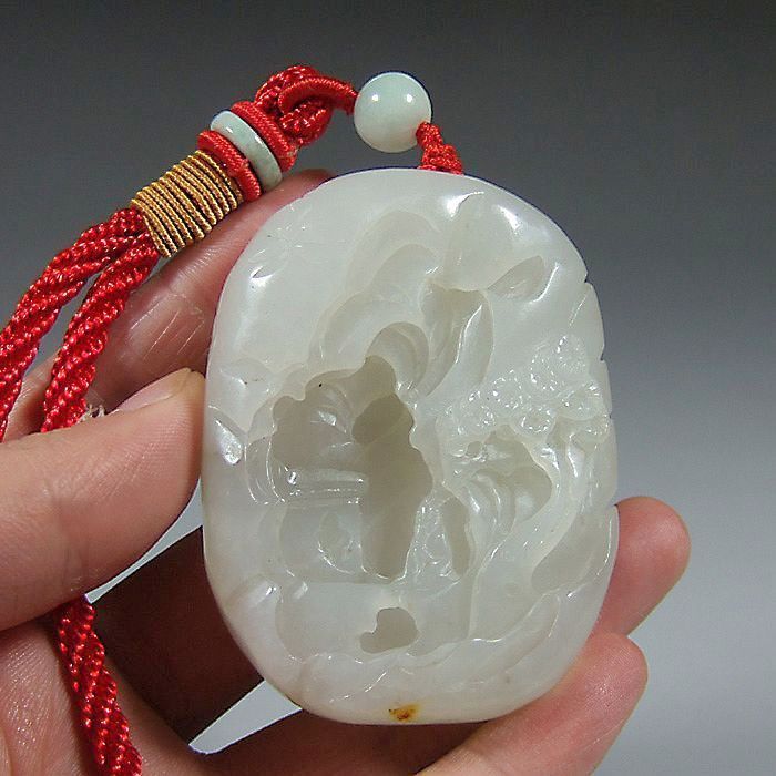  Chinese Hetian White Nephrite Jade Confucius Carving Statue