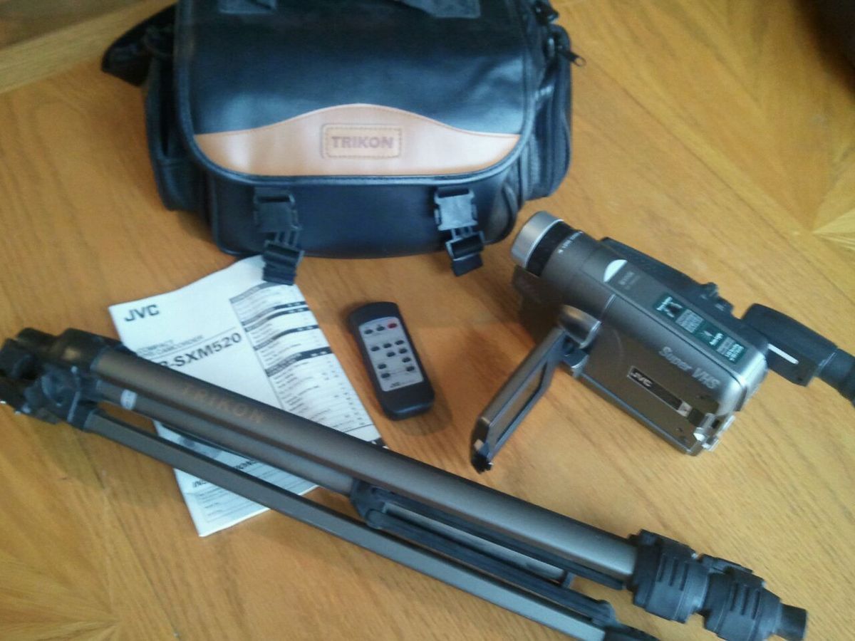 JVC Compact VHS Camcorder Tripod Bag and Remote