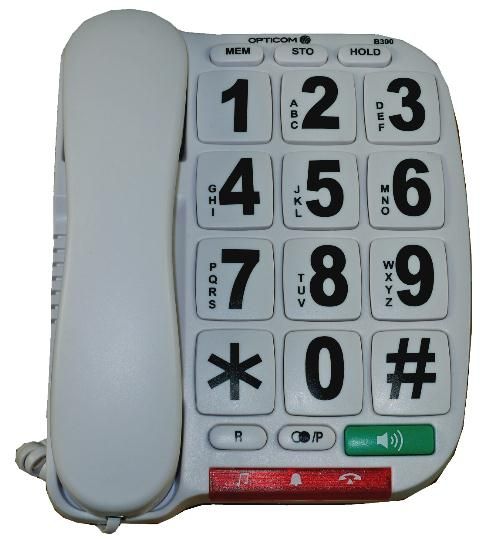 Opticom B300 Big Button Corded Phone Loud Speakerphone