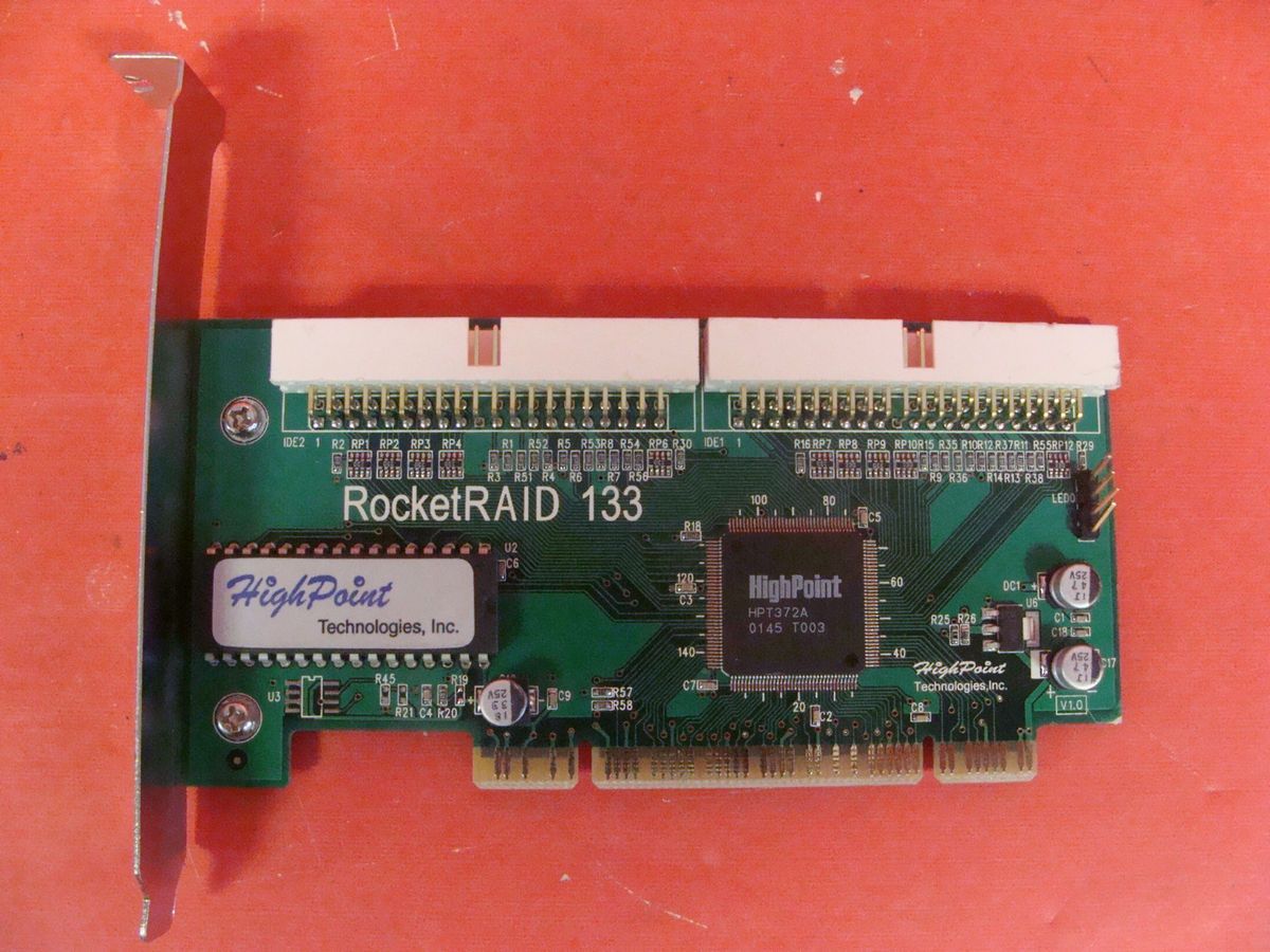  RocketRAID 133 Two IDE PCI HPT372A Internal Computer RAID Card