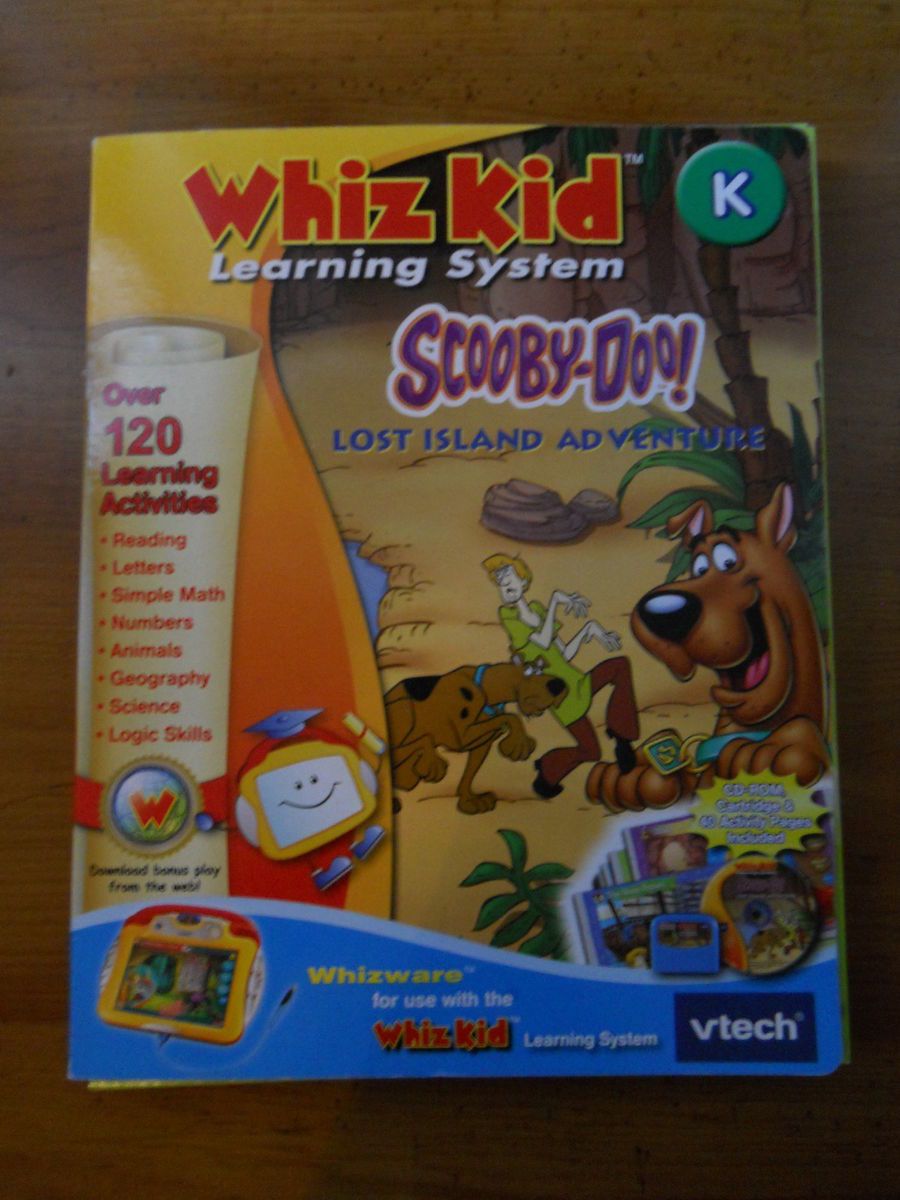 Vtech Whiz Kid Kindergarten Scooby Doo Lost Island Adventure CD ROM