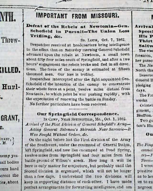 CORINTH MS Mississippi & Emanciaption Proclamation 1862 Civil War Old