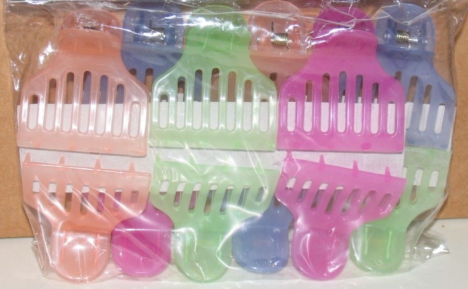 New Clairol Instant Hot Roller Curler Hair Clips Clamps Set of 12