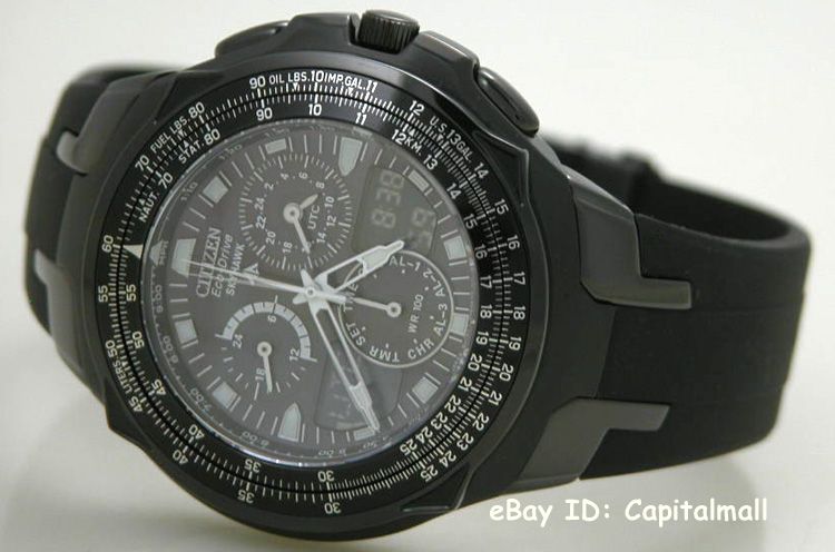 New Citizen Eco Drive Skyhawk Worldtime Sapphire Watch