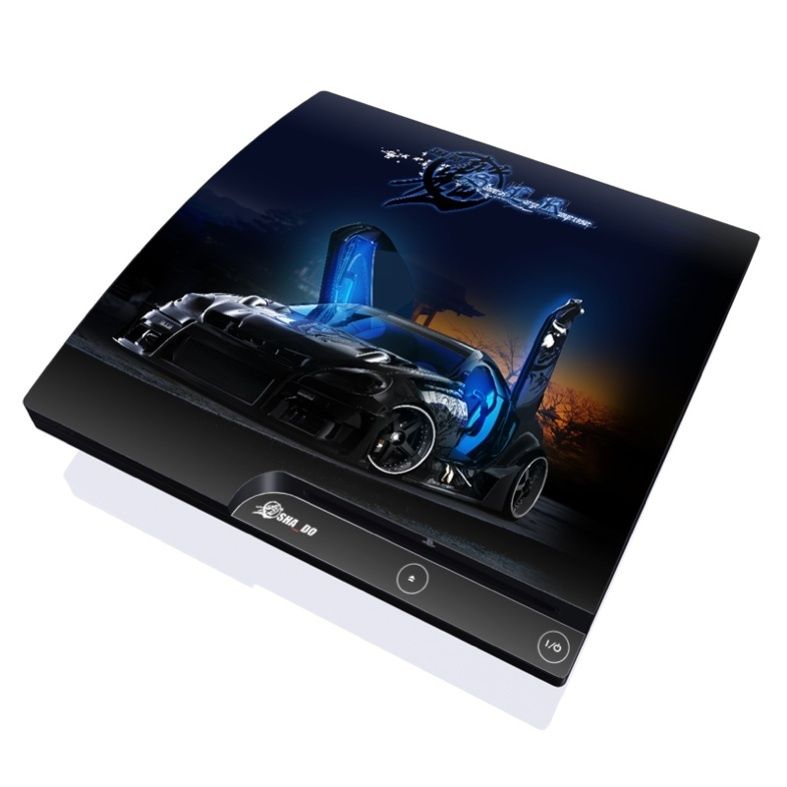 Sony PS3 Slim Glossy Console Skin by DecalGirl SLK