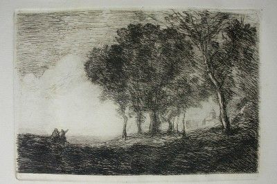 French Etchers Etchings of Corot Jacquemart Daubigny Chauvel Riordan