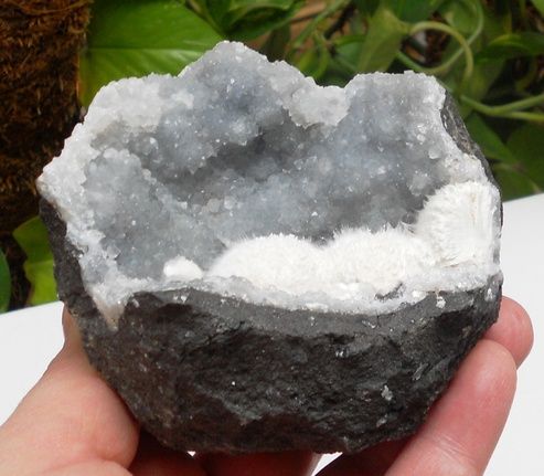 OKENITE SPARKLY COTTON BALLS GEODE SPECIMEN  FROM INDIA, UNIQUE