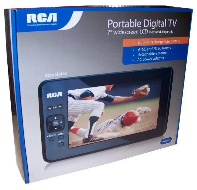 Portable Widescreen LCD TV RCA RTV86073 Seven Inch Portable TV