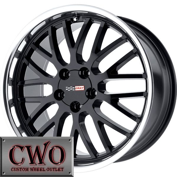 17 Black Cray Manta Wheels Rims 5x4 75 5 Lug Chevrolet Chevy Corvette