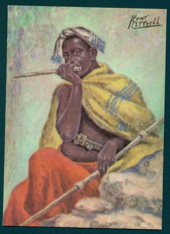 S9471 Kent Cottrell Postcard Music So African Black