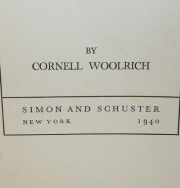  scarce first edition of what is Cornell Woolrichs most prized novel