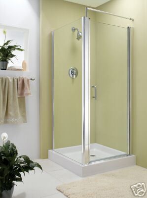 Banyo Varese Corner Entry Pivot Shower Door 36