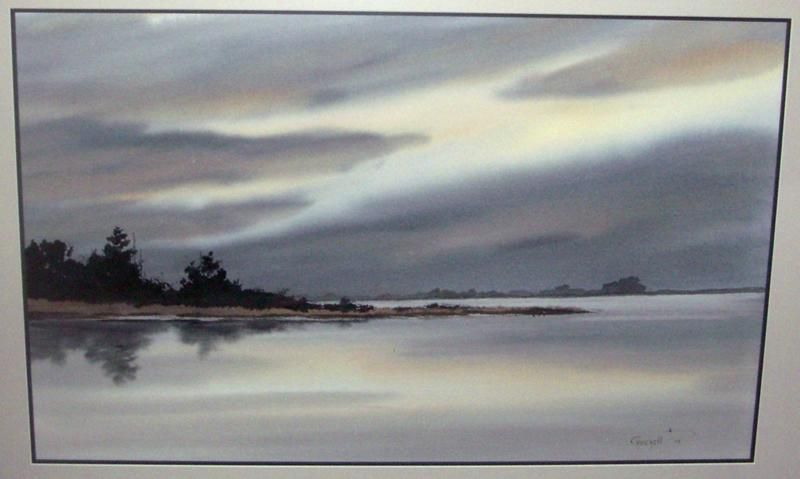 Willie Crockett First Light Watts Island MD Original Watercolor