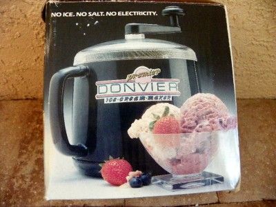 donvier ice cream maker white brand new in box with manual