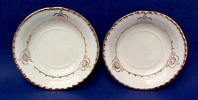 Vintage 1930s CROOKSVILLE CRO9 China ~ SET OF 2 ~ Gold FRUIT