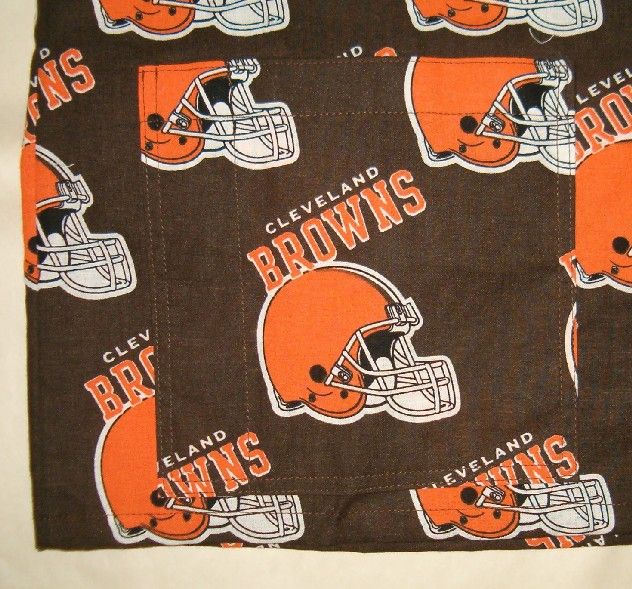 Scrub Jacket Made w Cleveland Browns NFL Fabric Size M