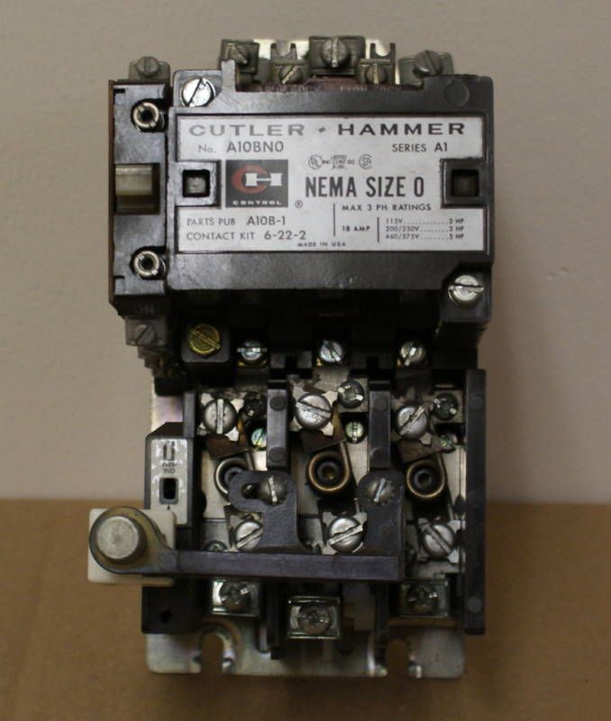 Cutler Hammer NEMA Size 0 Motor Starter A10BN0 4115