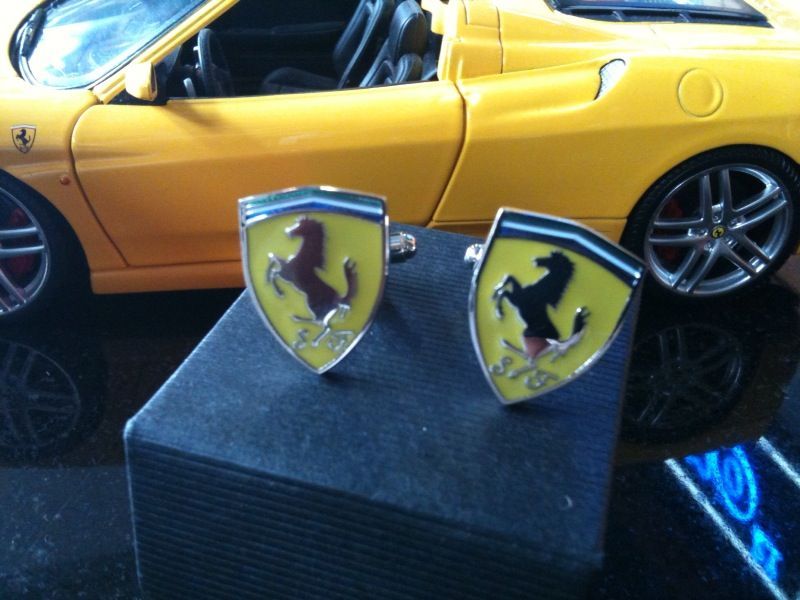  Ferrari Cuff Links in Silvertone