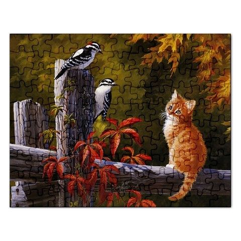 Birds and Cat New Custom 110 Piece Jigsaw Puzzle