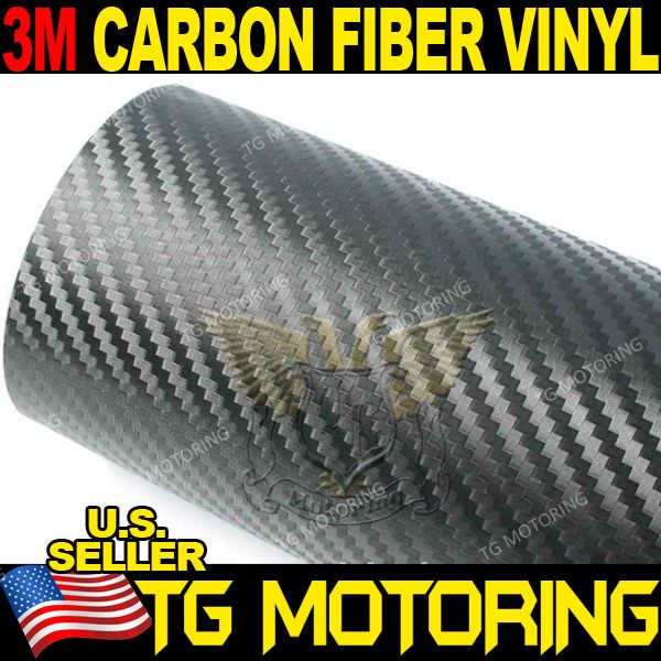 Black Carbon Fiber Sheet Car Interior Custom DIY