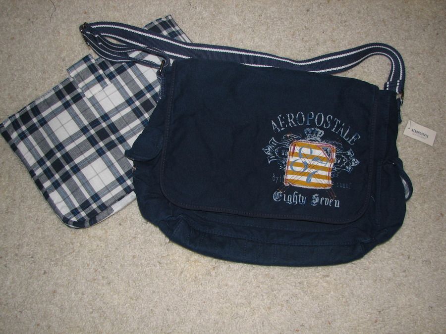 NWT $36.50 AEROPOSTALE so cute LAPTOP and MESSENGER tote SCHOOL BAG